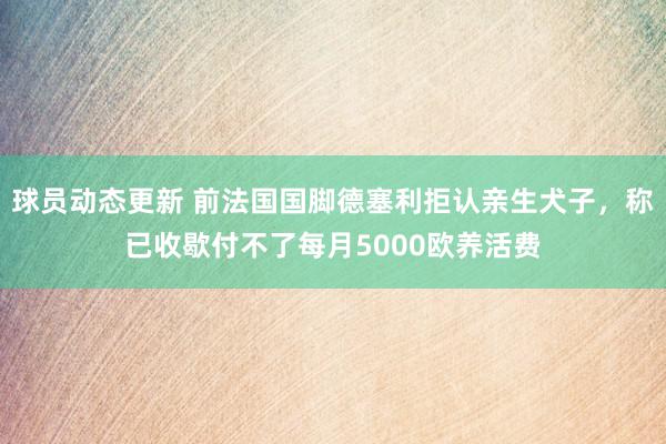 球员动态更新 前法国国脚德塞利拒认亲生犬子，称已收歇付不了每月5000欧养活费