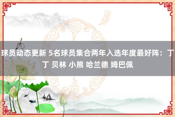 球员动态更新 5名球员集合两年入选年度最好阵：丁丁 贝林 小熊 哈兰德 姆巴佩